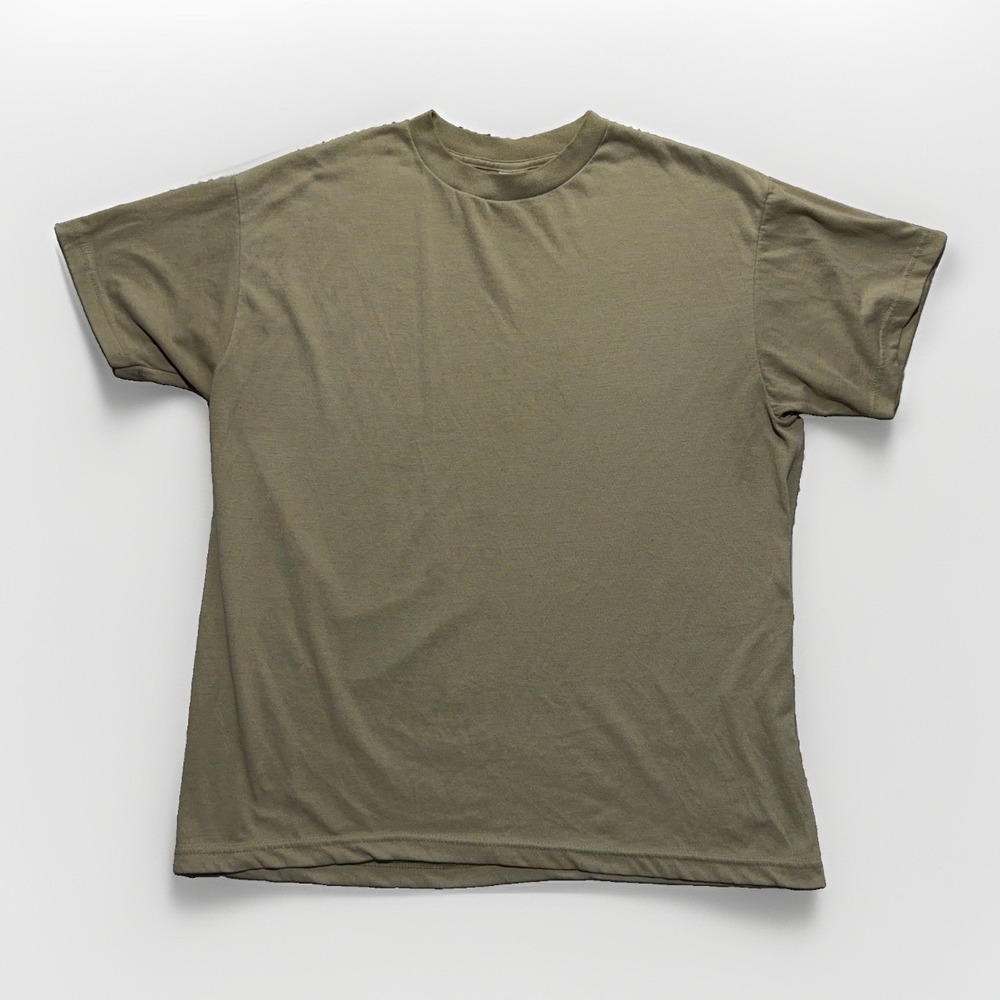 CAC USGI Army Mens XL Sand Tan Moisture Wicking Polyester Tactical T Shirt
